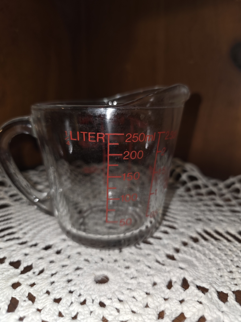 Fire Aking Glass Measuring Cup with Red Markings